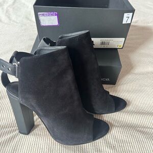 Vince Black Suede Ankle Boots